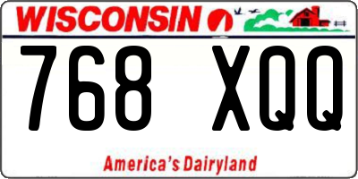 WI license plate 768XQQ