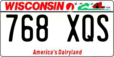 WI license plate 768XQS