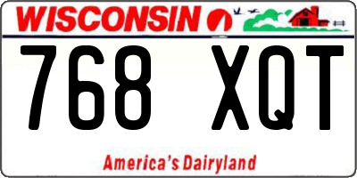 WI license plate 768XQT