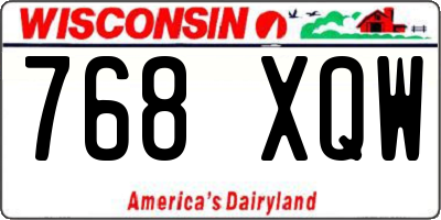 WI license plate 768XQW