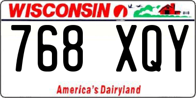 WI license plate 768XQY
