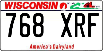 WI license plate 768XRF