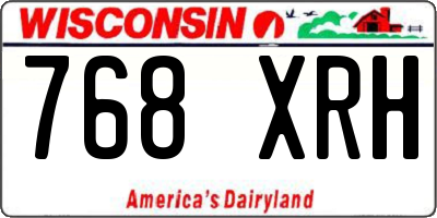 WI license plate 768XRH