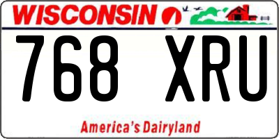 WI license plate 768XRU