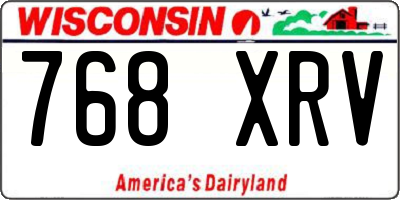 WI license plate 768XRV