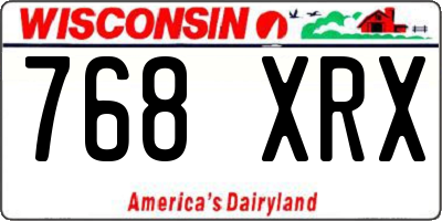 WI license plate 768XRX