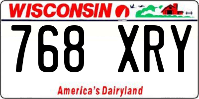 WI license plate 768XRY