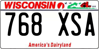 WI license plate 768XSA