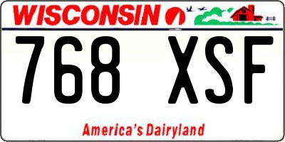 WI license plate 768XSF