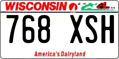 WI license plate 768XSH