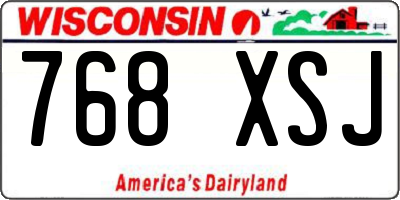 WI license plate 768XSJ