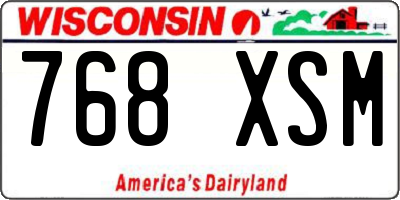 WI license plate 768XSM