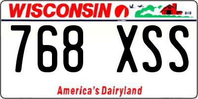 WI license plate 768XSS