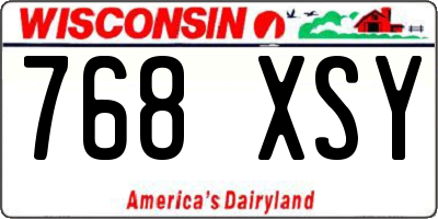 WI license plate 768XSY