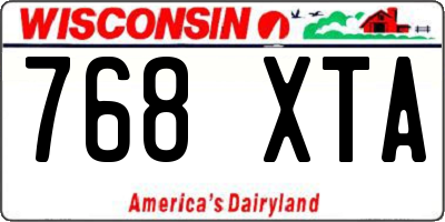 WI license plate 768XTA