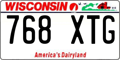 WI license plate 768XTG
