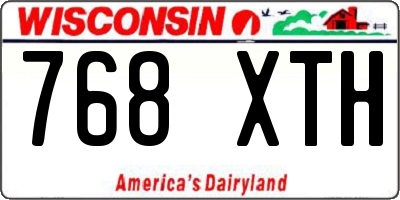 WI license plate 768XTH