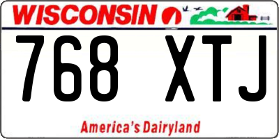 WI license plate 768XTJ