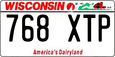 WI license plate 768XTP