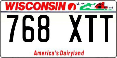 WI license plate 768XTT