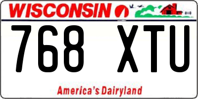 WI license plate 768XTU