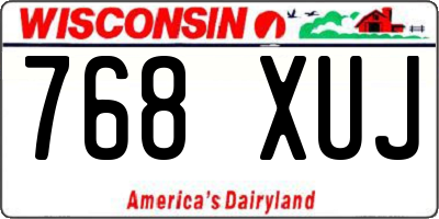 WI license plate 768XUJ