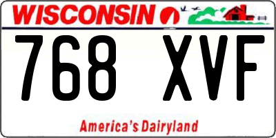 WI license plate 768XVF