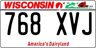 WI license plate 768XVJ