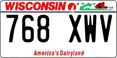 WI license plate 768XWV