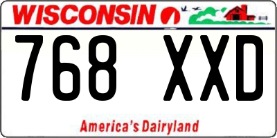 WI license plate 768XXD