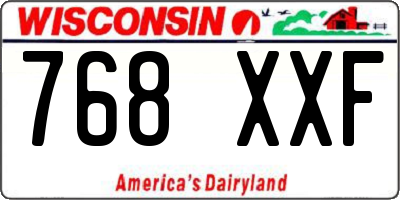 WI license plate 768XXF