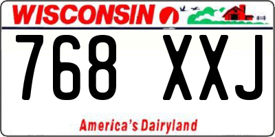 WI license plate 768XXJ
