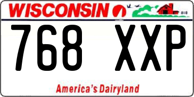 WI license plate 768XXP