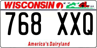 WI license plate 768XXQ