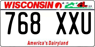 WI license plate 768XXU