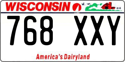 WI license plate 768XXY