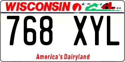 WI license plate 768XYL