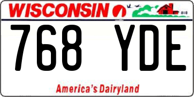 WI license plate 768YDE