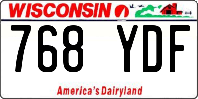 WI license plate 768YDF