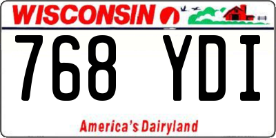 WI license plate 768YDI