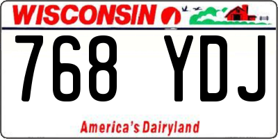 WI license plate 768YDJ