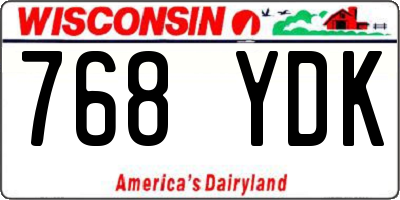 WI license plate 768YDK