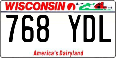 WI license plate 768YDL