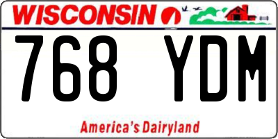 WI license plate 768YDM