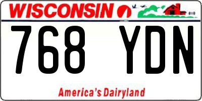 WI license plate 768YDN