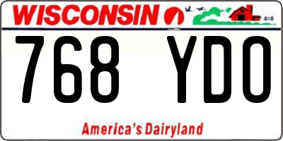 WI license plate 768YDO
