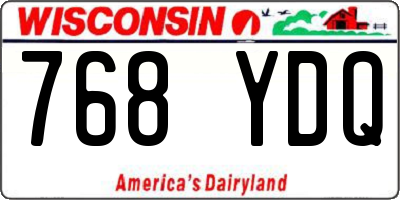 WI license plate 768YDQ