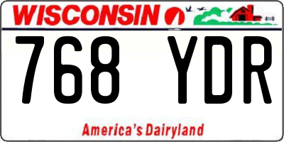 WI license plate 768YDR