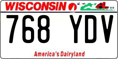 WI license plate 768YDV