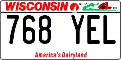 WI license plate 768YEL